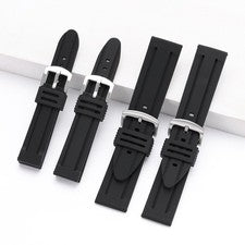 Correa de reloj de silicona suave impermeable para buceo 18 mm 20 mm 22 mm 24 mm 26 mm 28 mm 30 mm