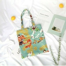 Mujeres Floral Japonés Bolso de Mano Eco Algodón Shopper Tote Geisha Ukiyoe Nuevo NR9