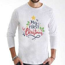 Nueva Camiseta My First Christmas Algodón Talla S a 3XL