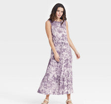 Vestido para mujer Knox Rose tejido sin mangas púrpura claro tie-dye talla XS