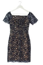 Spotlight by Warehouse Spitzenkleid Damen Blumenmuster Schwarz Beige Gr. 32
