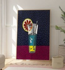 Impresión de cóctel Yayoi Kusama, póster abstracto, obra de arte moderna, arte decorativo de pared para el hogar