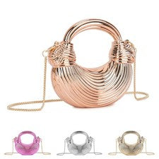 Bolso sin asas de charol liso para mujer Estuche rígido para hombro Boda Novia Noche Bolso de mano