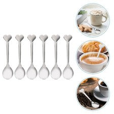6 piezas exquisitas cucharas acero inoxidable utensilios de cocina cuchara para pasteles apagada