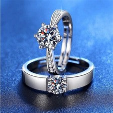 Anillo ajustable de plata esterlina 925 con piedra de cristal para mujer joyería Reino Unido