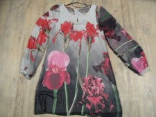 Vestido colgante SUPERSTAR chices estampado floral talla 34 NUEVO ZT118