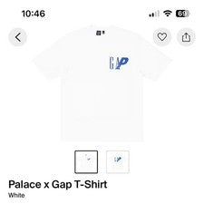 Camiseta Palace X Gap blanca nueva con etiquetas para hombre talla mediana 100 % algodón
