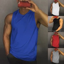 Cómodo Moda Hombre Tops Hombre Camisetas Verano T Gimnasio Poliéster Manga