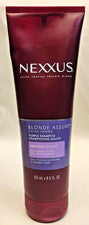 Champú Nexxus Blonde Assure púrpura 8,5 oz tonificante reparación del cabello sin sulfato nuevo