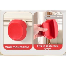 Soporte de silicona para utensilios de cocina con ventosa antideslizante 11x11,5x3,5 cm
