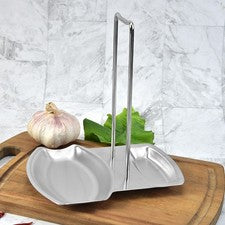 Soporte para tapa de cuchara y soporte para tapa de olla de acero inoxidable de 1 pieza