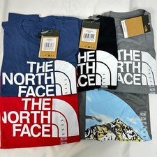 LOTE (5) de camisetas The North Face para hombre S gris rojo azul negro medio domo logotipo nuevo con etiquetas L1