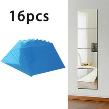 16X Pegatinas de Pared Mosaico Azulejos Espejo Autoadhesivas Dormitorio Arte Calcomanía Hogar 15CM
