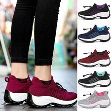 Mujeres Ortho Elastizado Cojín Tenis Ortopédico Diabético Correr Caminar Zapatos