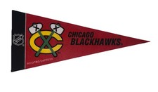 Mini banderín Chicago Blackhawks 4”x9” pared bandera NHL hockey recuerdos decoración nuevo