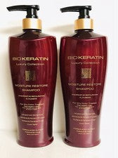 2 Botellas Bio Keratin Luxury Collection ~ Champú Restaurador de Humedad 33.8 OZ Cada una