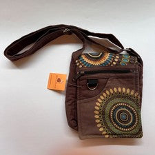 Bolso Mensajero Nepalí Hecho a Mano Étnico Para Mujer Boho Multicolor Nuevo con Etiquetas