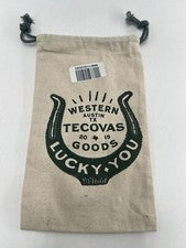 NUEVO BOLSO TECOVAS LONA VIAJE WESTERN LUCKY YOU para ACCESORIOS 9x6x"