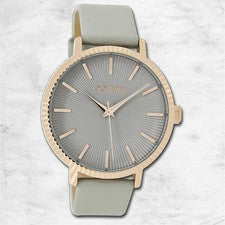 Oozoo Reloj De Pulsera Para Dama Timepieces Analógico De Cuero Gris UOC9195A