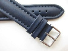 Correa de reloj de cuero azul prusiano mate, acolchada SPORT 20 MM XL