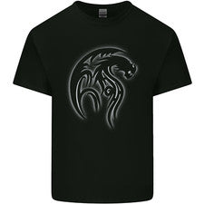 Camiseta top de algodón estilo tatuaje de dragón tribal para hombre
