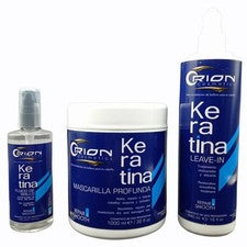 Kit de reparación y suavizado de queratina Orion de 3 pasos para el cuidado del cabello máscara suero sin enjuague