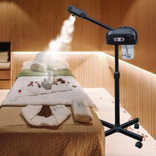 Vaporizador facial profesional de salón SPA ozono equipo de belleza cuidado de la piel negro