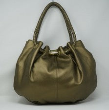 Bolso estilo hobo diosa dorada para mujer Cartera correas tejidas tono dorado herrajes