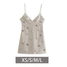 "Minivestido, mujer, tirantes de espagueti, cuello en V, vestido corto para citas,"