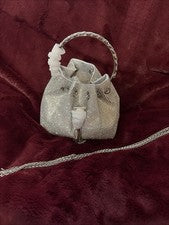 Bolso de Noche Festival para Mujer Estrás Cristal Cubo Fiesta Cartera con Borla