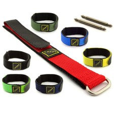 Correa de reloj de nailon envolvente deportiva 16 18 20 22 gancho y bucle MM