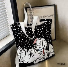 "Nuevo 16"" Disney 101 Dálmatas Bolso de Lona POLKA DOT Cartera LUCKY Penny Tote PUPPY"