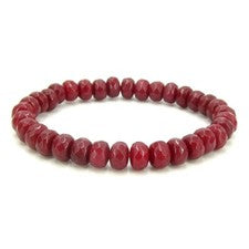 Pulsera Rubí UNISEX Brazalete Piedra Preciosa Elástica 5x8mm Regalo Bailysbeads®