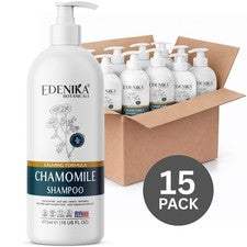 Paquete de 15 champú de manzanilla Edenika hidratante resplandor salón al por mayor 16 oz