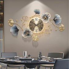 Reloj de Pared 3D Metal Sin Tictac Salón Decoración Grande 83CM Art Design Reloj Metal