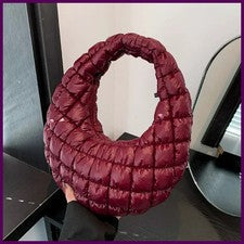 Bolso de mano acolchado de hilo bordado plisado nube mini bolsos de plumón