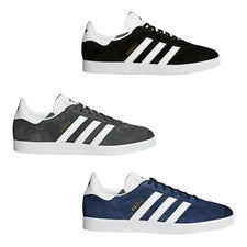 Adidas Gazelle Entrenador Hombre Negro, Gris y Azul Marino (Reino Unido 7-11) Totalmente Nuevo en Caja