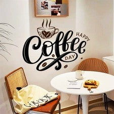 Pegatina de pared para decoración del hogar decoración de fondo calcomanía de café sala de estar
