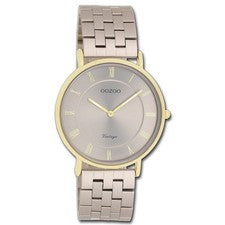 Oozoo Unisex Armbanduhr OOZOO Vintage Analog Edelstahl beige UOC20368