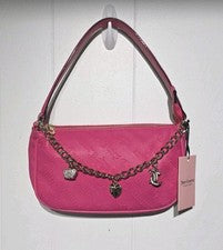 Y2K Viral Juicy Couture Rosa Oscuro Cadena Bling "Not Your Babe Bolso de Hombro" Nuevo