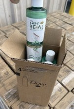 Estuche de 4 Dove RE+AL Reparación Bio-Mimética Coco + Acondicionador Queratina Vegano 10oz