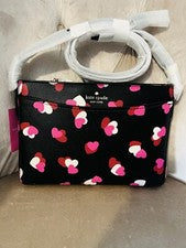 Nuevo con etiquetas Bolso Bandolera Kate Spade Saffiano Cuero Flutter Heart’s Rory Negro Nuevo