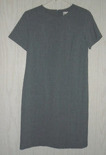 Vestido Vaina PHD Paul Harris Diseño Para Mujer 12 Manga Corta GRIS De Colección Nuevo Con Etiquetas