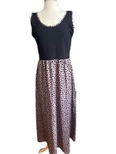 Vestido para mujer Dapperly Done Designs talla XL negro y rosa estampado animal
