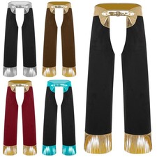 Disfraz para hombre gorras de montar cintura ajustable flecos huecos pantalones vintage fiesta