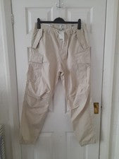 Pantalones H&M Avena Para Hombre Estilo Carga Calce Regular Talla M