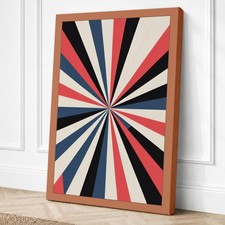 Impresión en lienzo geométrico espiral radiante arte de pared decoración del hogar listo para colgar
