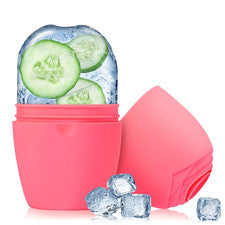 Rodillo de hielo para rostro, rodillo de hielo de silicona molde de hielo facial para iluminar la piel mejorar