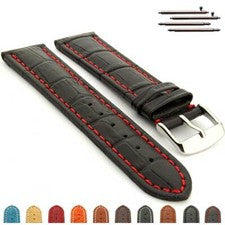 Correa de reloj extra larga para hombre de cuero genuino 18 20 22 24 26 28 Croco MM