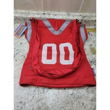 Bolso de Hombro Estilo Jersey de Fútbol Rojo Sandol 00 Número Malla Nuevo con Etiquetas